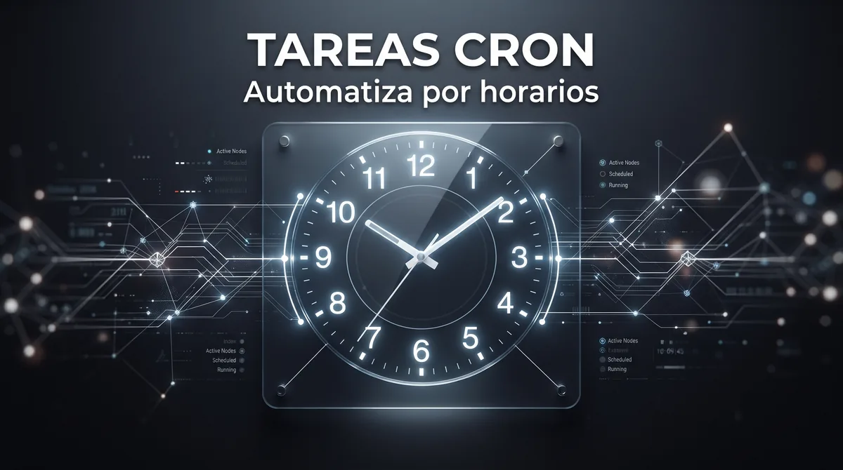 Cómo programar automatizaciones recurrentes en n8n con Schedule Trigger y cron: informes de ventas diarios, recordatorios de oportunidades, sincronización CRM programada, configuración de zona horaria Europe Madrid CET CEST y alertas para equipos comerciales B2B en España y la Unión Europea