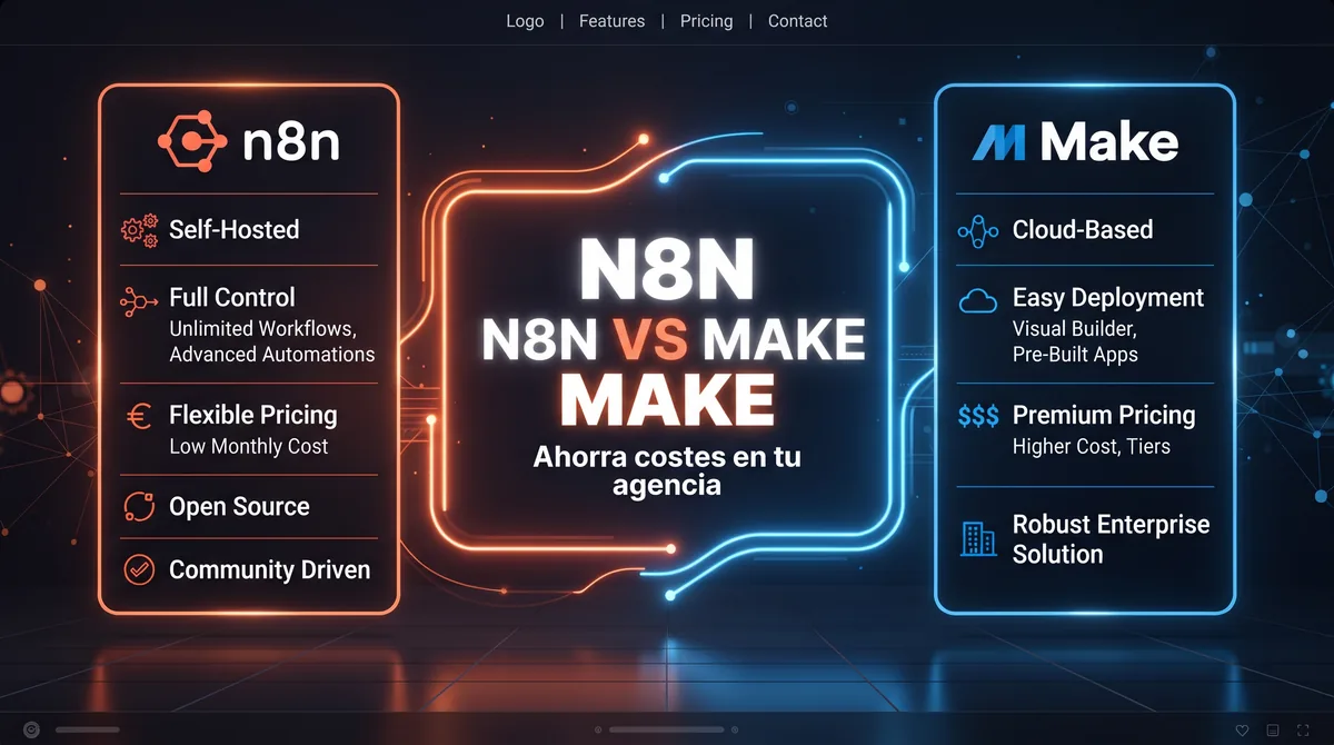 Comparativa n8n vs Make vs Zapier para equipos B2B: ejes de coste por operaciones, control de datos RGPD, catálogo de integraciones, curva de aprendizaje para RevOps y recomendación para ventas y operaciones en España y la Unión Europea