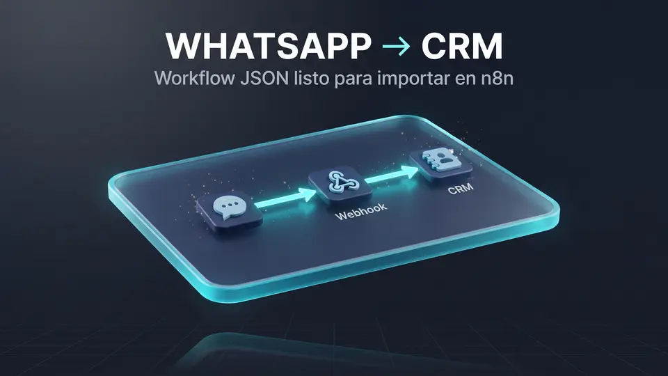 Workflow JSON de WhatsApp al CRM con Cloud API y alta de lead para equipos B2B en España y la UE