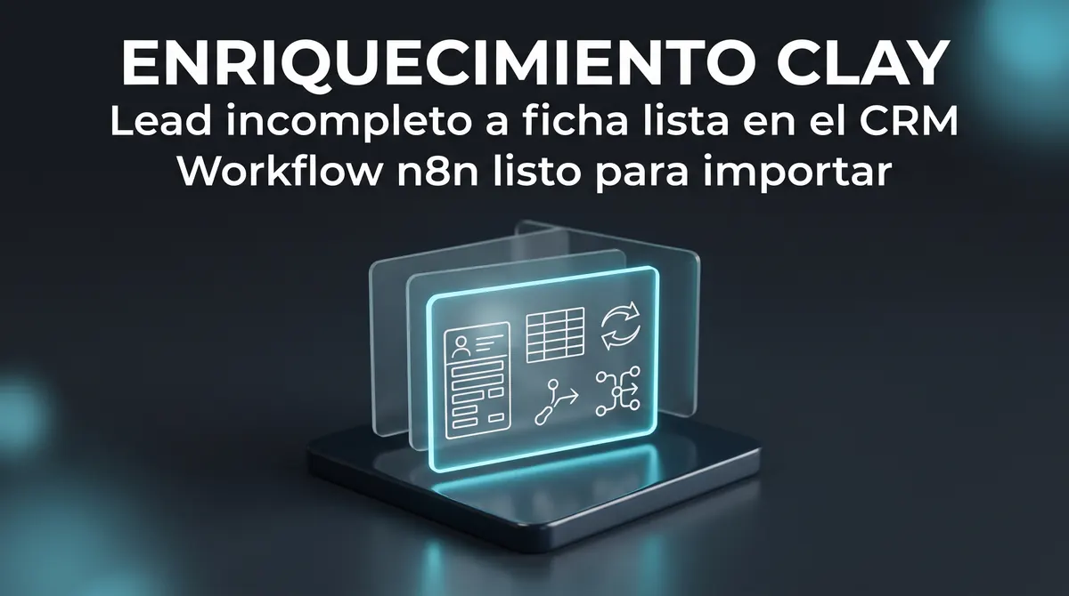 Workflow JSON n8n para cualificar leads enriquecidos con Clay y subir solo los válidos al CRM (2026)